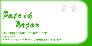patrik major business card
